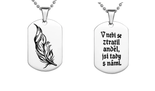 Peříčko - Anděl - přívěsek na krk II.